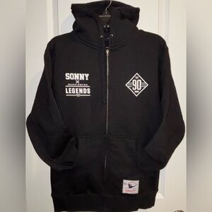 Sonny Jurgensen Mitchell & Ness Black Full-Zip Hoodie NWT Men’s Small